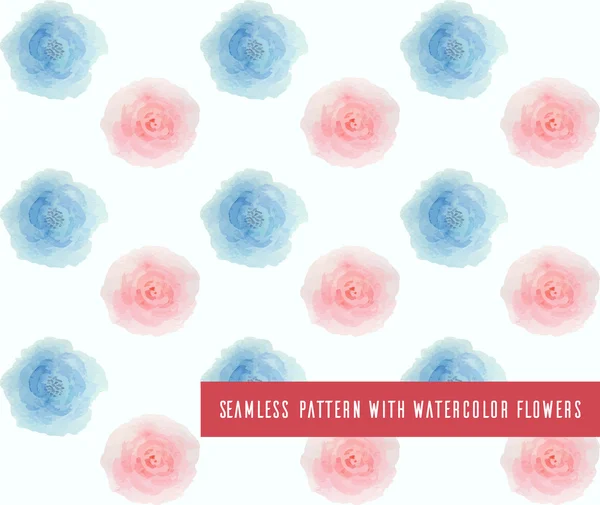 カラフルな水彩画の花 — ストックベクタ