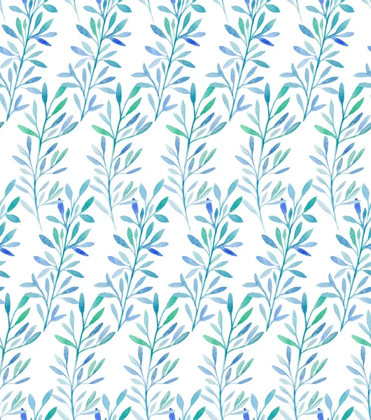 Blauwe aquarel planten — Stockvector