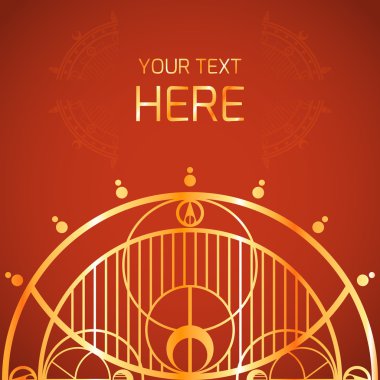 Altın Arapça süsleme ile kapak