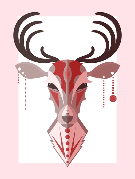 フラット スタイルの鹿 — ストックベクタ