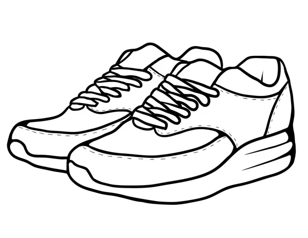 Sketch zapatillas de deporte garabato — Archivo Imágenes Vectoriales