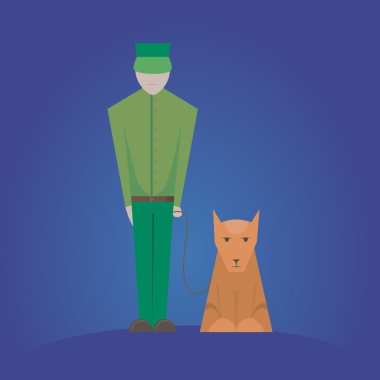 bir köpek tasmalı ile koru