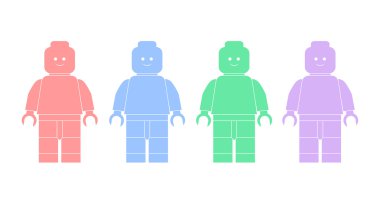 Lego erkekler farklı renklerde