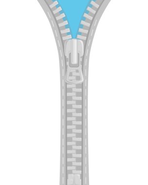 Beyaz izole toka unzips