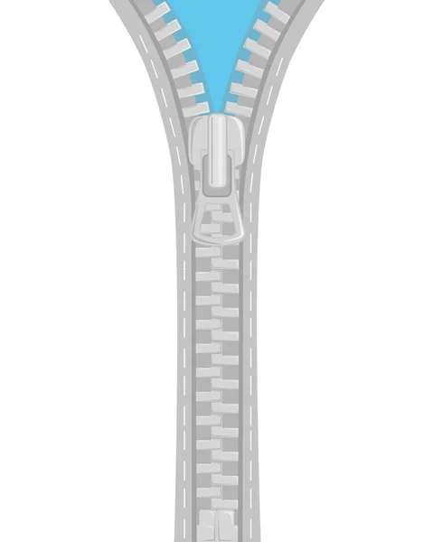 Расстегните молнии на белом — стоковый вектор