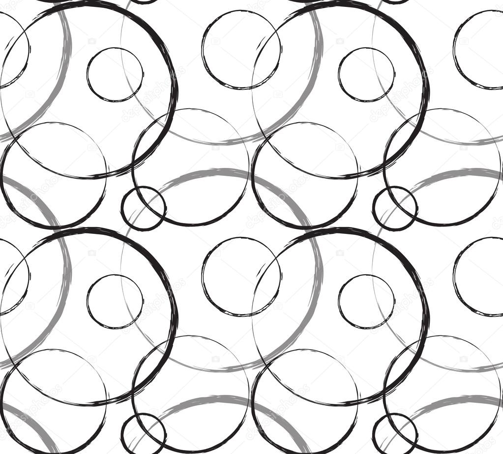 Pattern with brush painted  circles