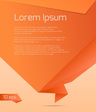 Origami afiş metin için yer ile
