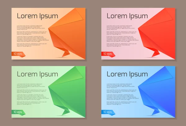 Origami beszéd buborék — Stock Vector