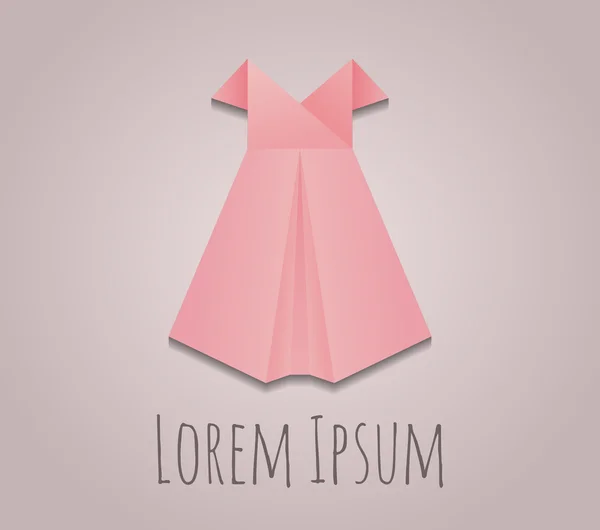 Origami kağıt elbise — Stok Vektör