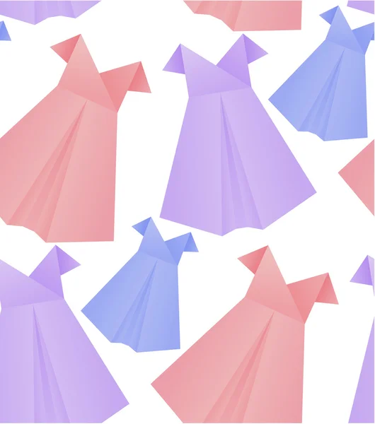 Papier origami robes de femmes — Image vectorielle