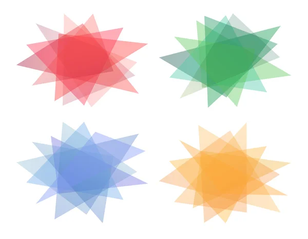 Ensemble de polygones multicolores — Image vectorielle