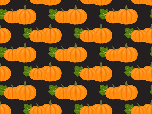 Seamless vector pattern with pumpkins — Stock Vector