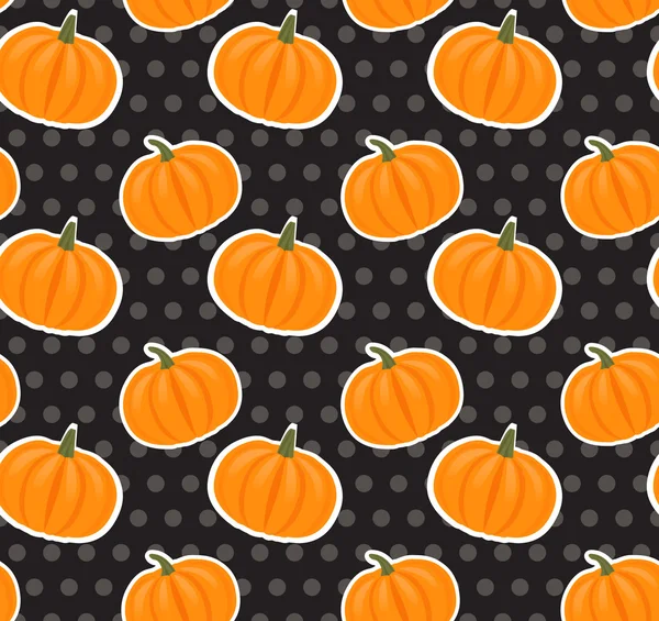 Seamless vector pattern with pumpkins — Stock Vector