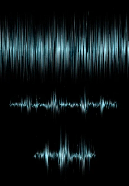 Um conjunto de elementos com a vibração do som. Ressonância. Pulso. cardiograma — Vetor de Stock