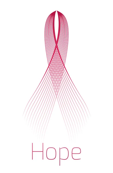 Поінформованість про рак молочної залози рожева стрічка — стоковий вектор