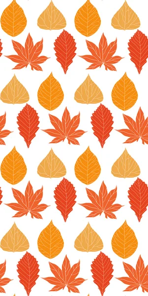 Modèle sans couture avec des feuilles d'automne i — Image vectorielle