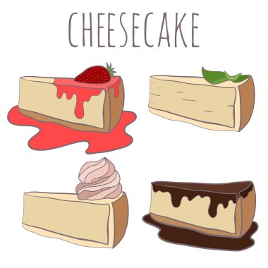 Cheesecake farklı süslemeler ile