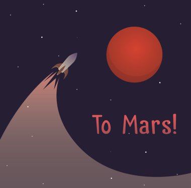 planet Mars mission clipart