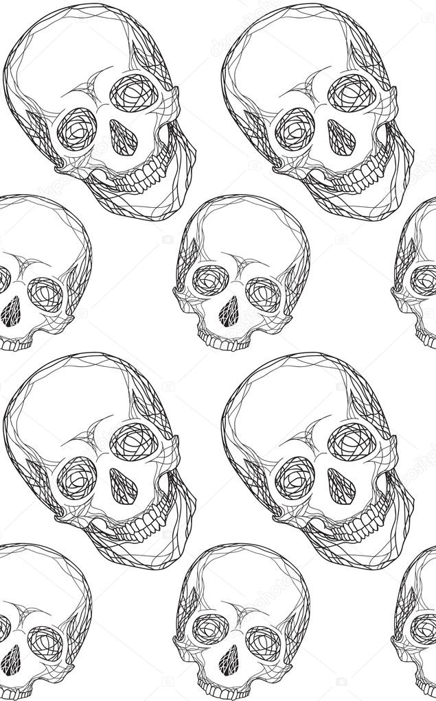 hand-drawn skulls for your
