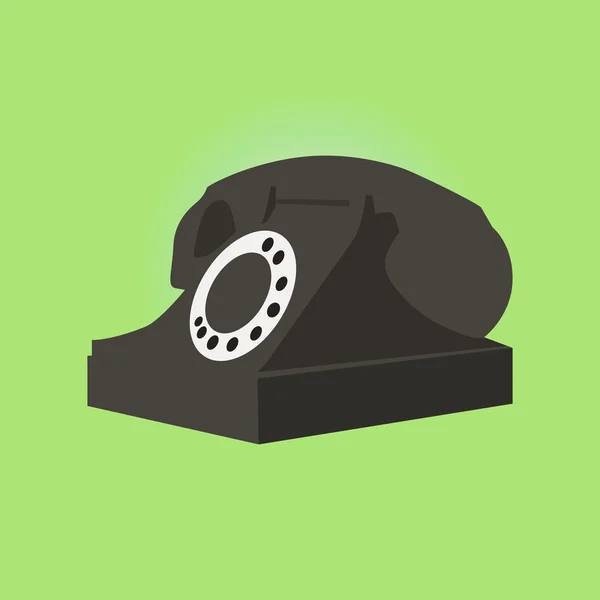 Flat old phone — Stock Vector