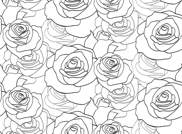 白色图案与玫瑰 — 图库矢量图片