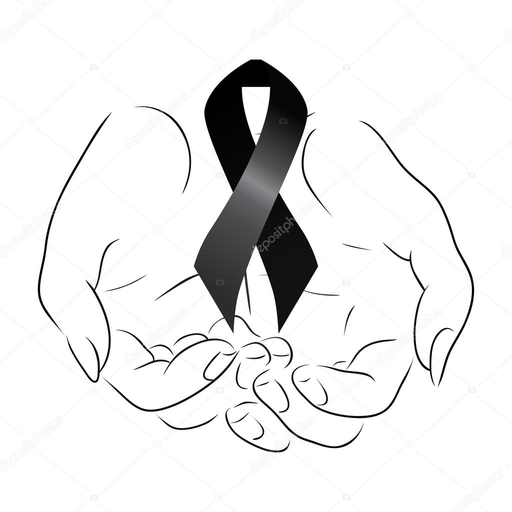 Black mourning ribbon Stock Vector by ©veleri 89361064