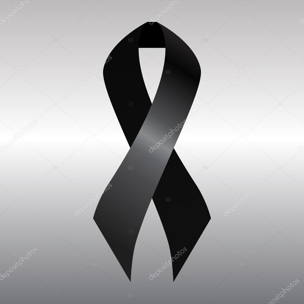 Black mourning ribbon