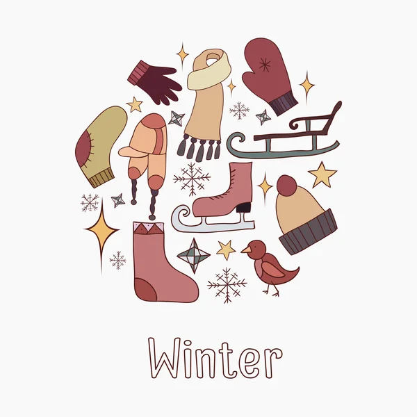 Tema de inverno para sua criatividade — Vetor de Stock