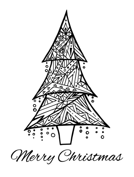 Arbre de Noël Doodle — Image vectorielle