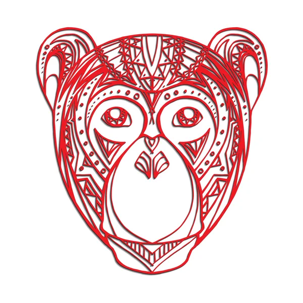 Vektorillustration des Affen — Stockvektor