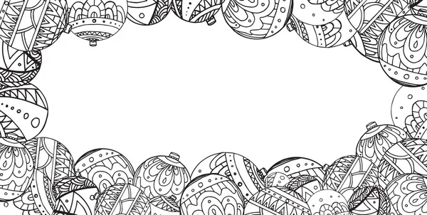 Balões festivos decorado doodle padrão — Vetor de Stock