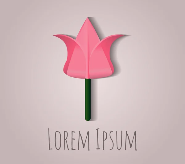 Vektör origami kağıt çiçek — Stok Vektör