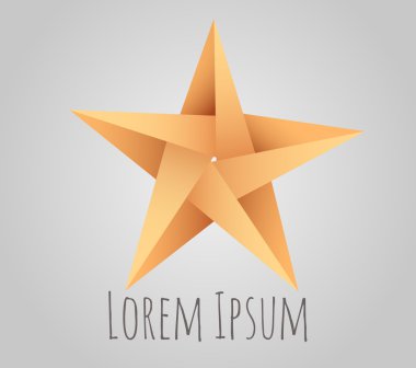 kağıt origami altın yıldız