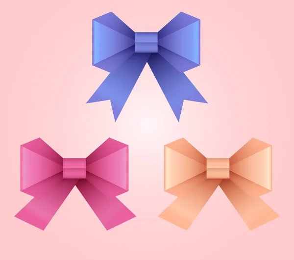 Paper origami bows for your design — Stock Vector