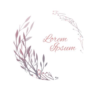 Hassas yaprakları ile tebrik kartı