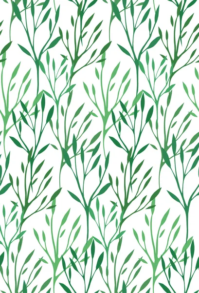 Nahtlose Textur mit grünen Blättern — Stockvektor