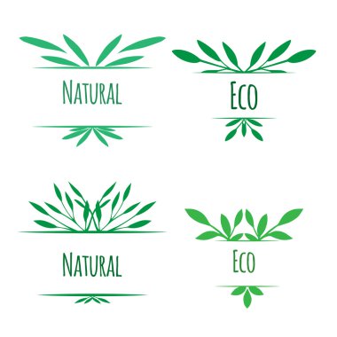 Yeşil yaprakların çerçevesi