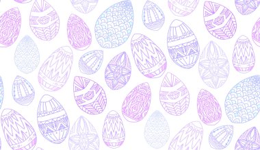 hassas doodle Paskalya yumurtaları.