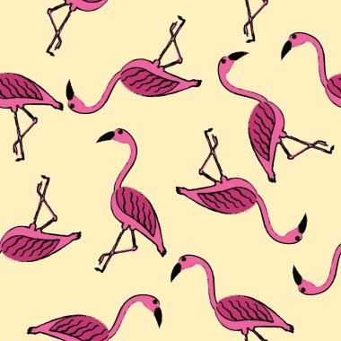 Desen seamles flamingo.