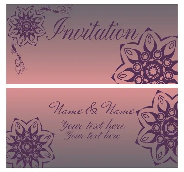 Carte d'invitation vintage 1 . — Image vectorielle