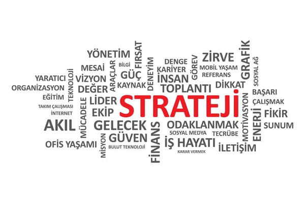Strategi - typografi grafiskt arbete — Stock vektor