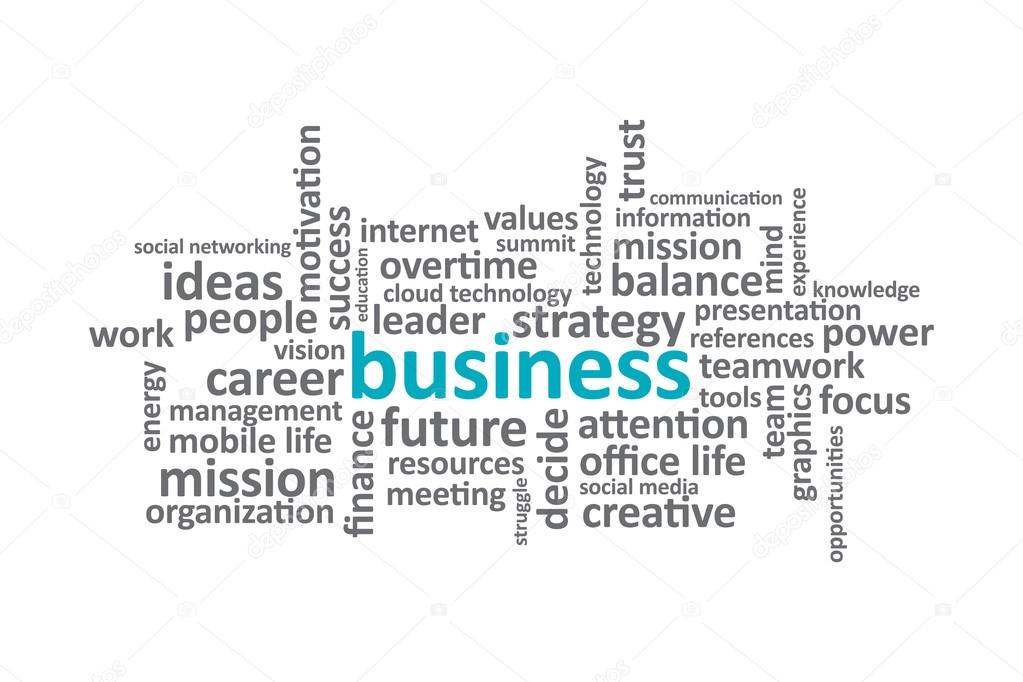 Business  - Typography graphic work, consisting of important words and concepts in the business world.