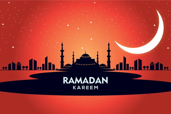 Cardul Ramadan Kareem — Vector de stoc