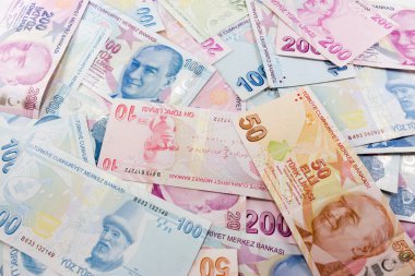Turkish Lira Banknotes clipart