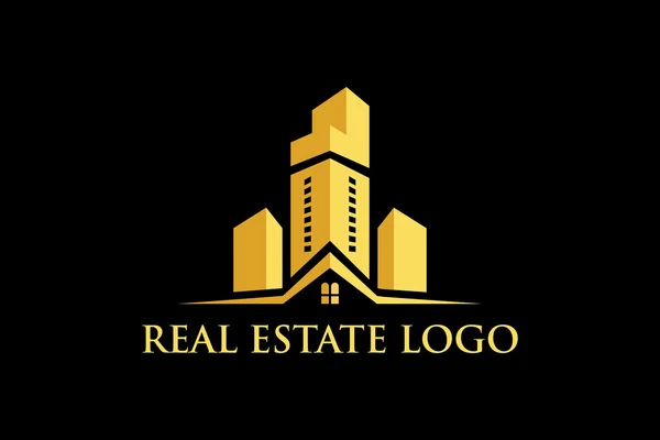 Vector Logo Real Estate Construction — Stock Vector