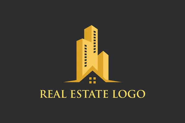 Vector Logo Inmobiliaria Construcción — Archivo Imágenes Vectoriales