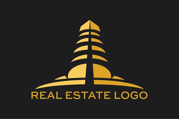 Vektorové Logo nemovitostí stavebnictví — Stockový vektor