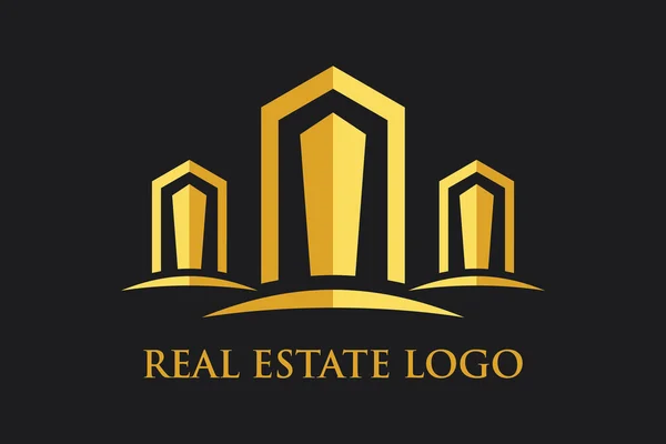 Vector Logo Real Estate Construction — Stock Vector