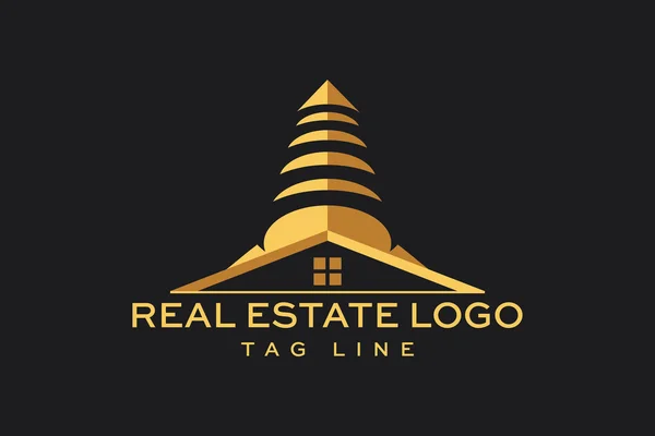 Vector Logo Construção Imobiliário — Vetor de Stock