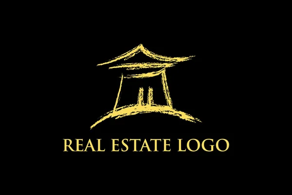 Vector Logo Real Estate Construction — Stock Vector